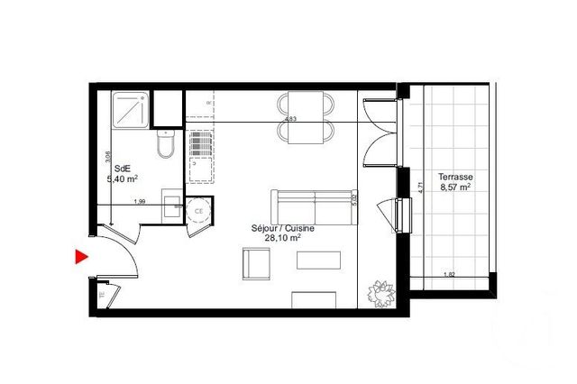 Appartement F1 à vendre - 1 pièce - 33.5 m2 - ORAISON - 04 - PROVENCE-ALPES-COTE-D-AZUR - Century 21 Provence Immobilier