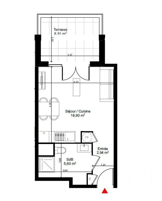 Appartement F1 à vendre - 1 pièce - 33.5 m2 - ORAISON - 04 - PROVENCE-ALPES-COTE-D-AZUR - Century 21 Provence Immobilier