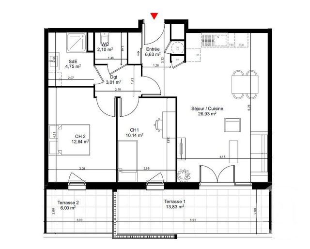 Appartement T3 à vendre - 3 pièces - 66.99 m2 - ORAISON - 04 - PROVENCE-ALPES-COTE-D-AZUR - Century 21 Provence Immobilier