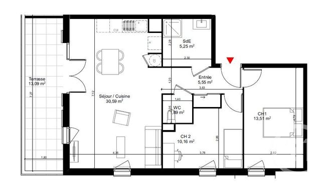 Appartement T3 à vendre - 3 pièces - 66.99 m2 - ORAISON - 04 - PROVENCE-ALPES-COTE-D-AZUR - Century 21 Provence Immobilier