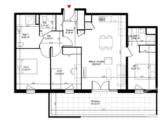 Appartement F4 à vendre - 4 pièces - 100.61 m2 - ORAISON - 04 - PROVENCE-ALPES-COTE-D-AZUR - Century 21 Provence Immobilier